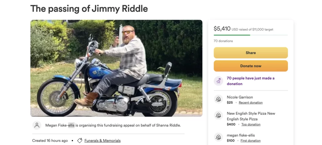 Jimmy Riddle Accident